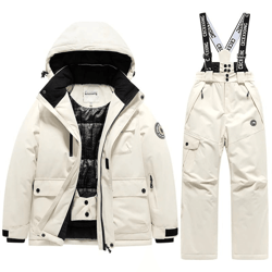 waterproof kids ski jacket & pants set, warm, breathable & windproof snow outfit