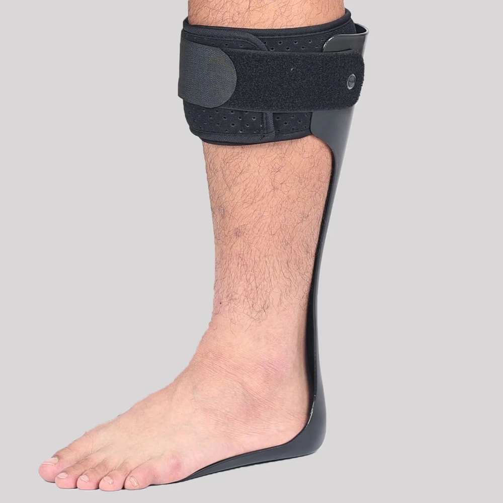 foot drop brace inside shoe