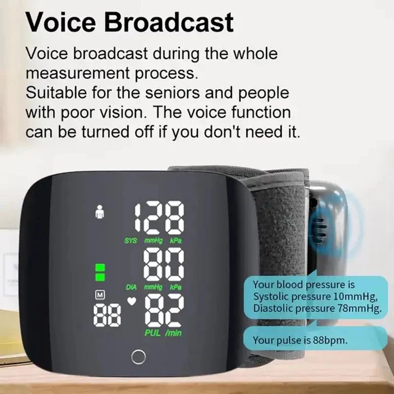 Smart Wrist BP Heart Rate Monitor 6