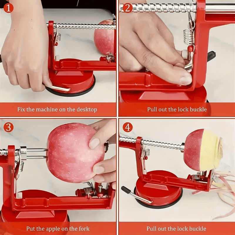 suction base apple peeler attached to counter