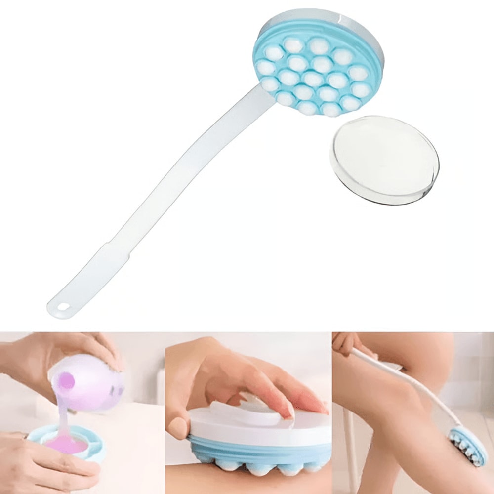 Adjustable back lotion applicator for skin care