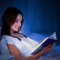 Handsfree LED neck light worn for bedtime reading