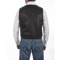 snap front mens casual leather vest