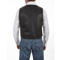 snap front mens casual leather vest
