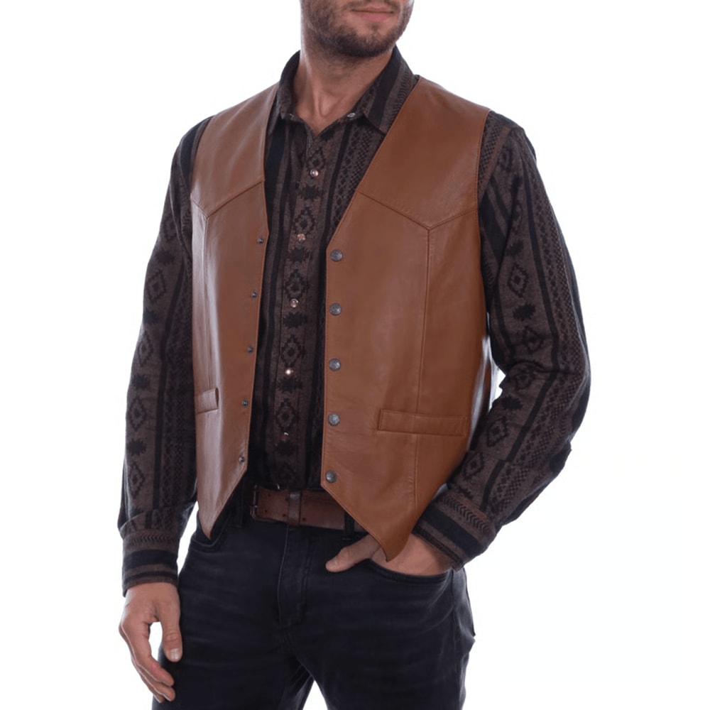 rugged biker vest for outdoor wear