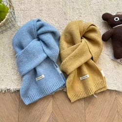 soft knitted winter scarf for women, chic, itch-free & layer-friendly wrap