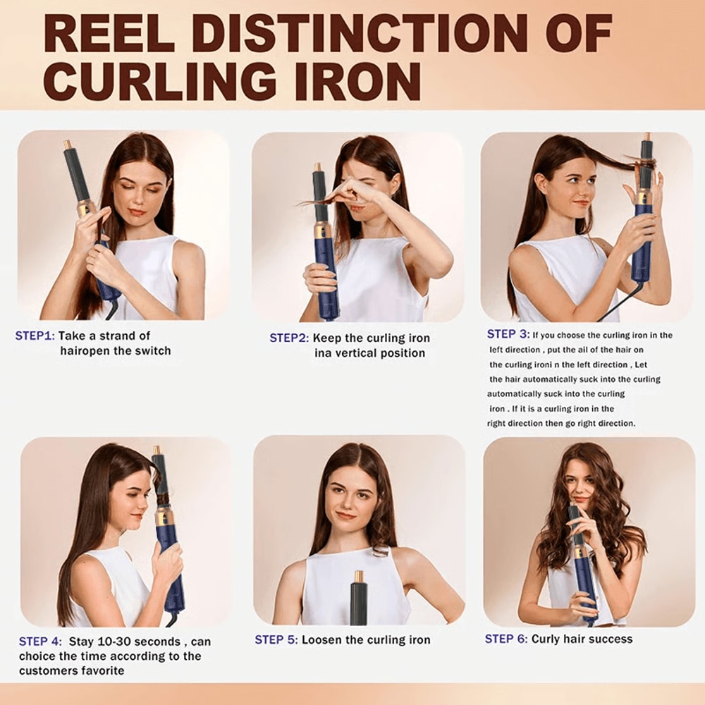 Hair Drying Styling Air Brush Kit 7