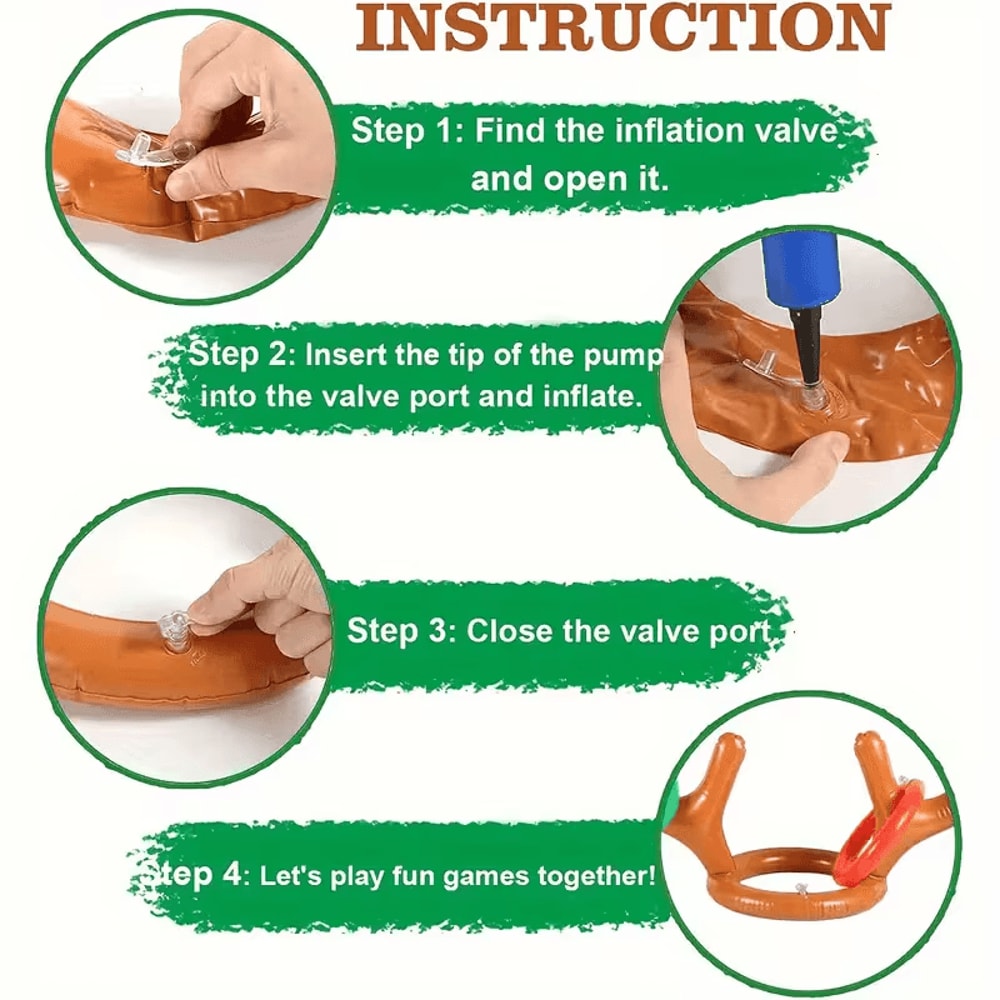 group playing Christmas ring toss game