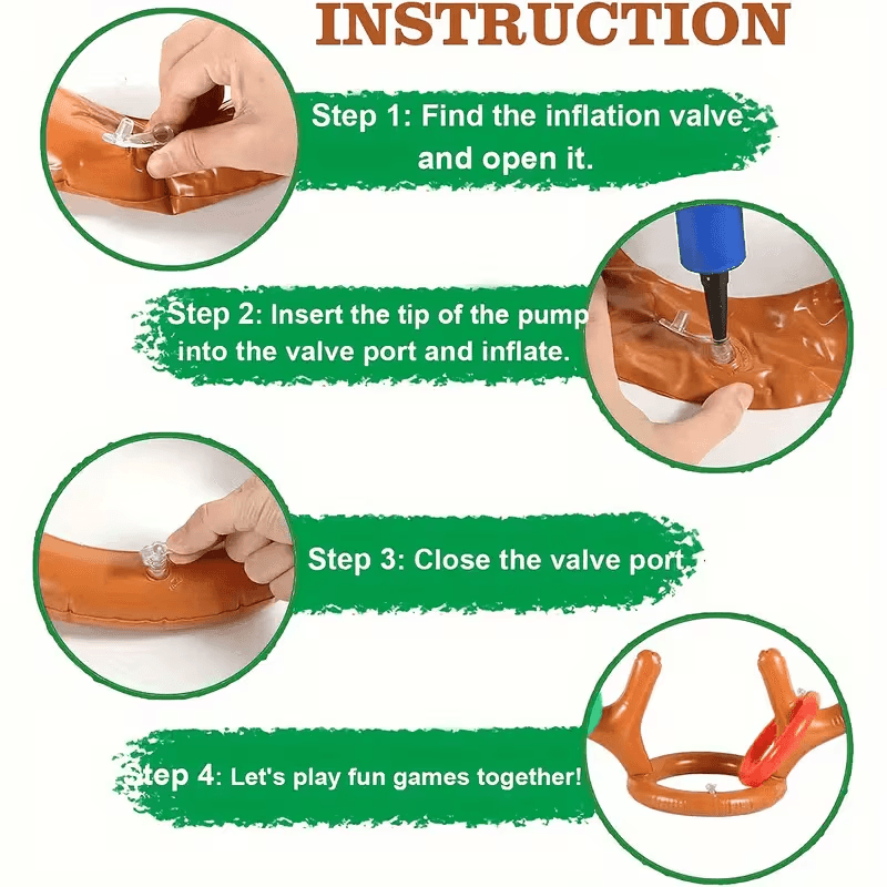 group playing Christmas ring toss game