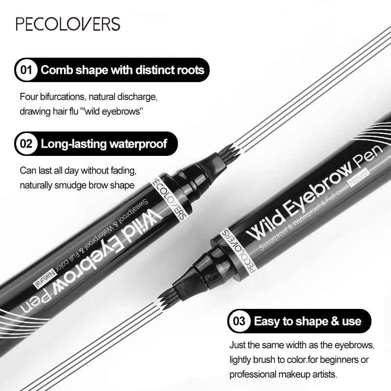 Waterproof 4Tip Eyebrow Pen LongLasting Natural HairLike Brow Pencil 4