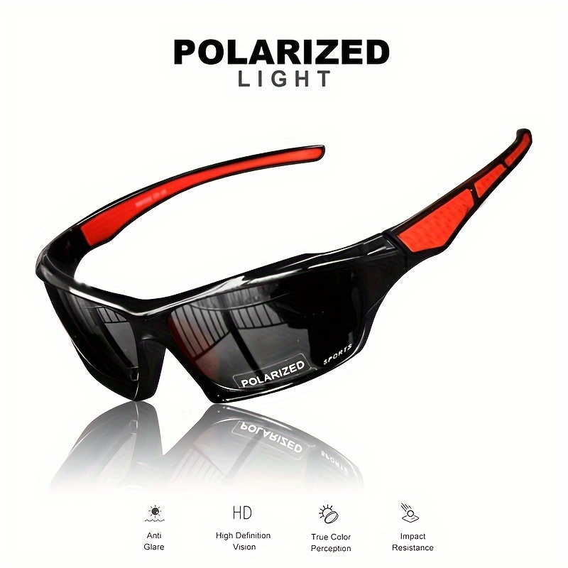 Sports Polarized Sunglasses for Men Glare Reduction for Driving Cycling Fishing