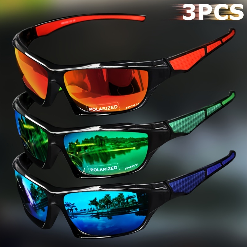 Sports Polarized Sunglasses for Men Glare Reduction for Driving Cycling Fishing
