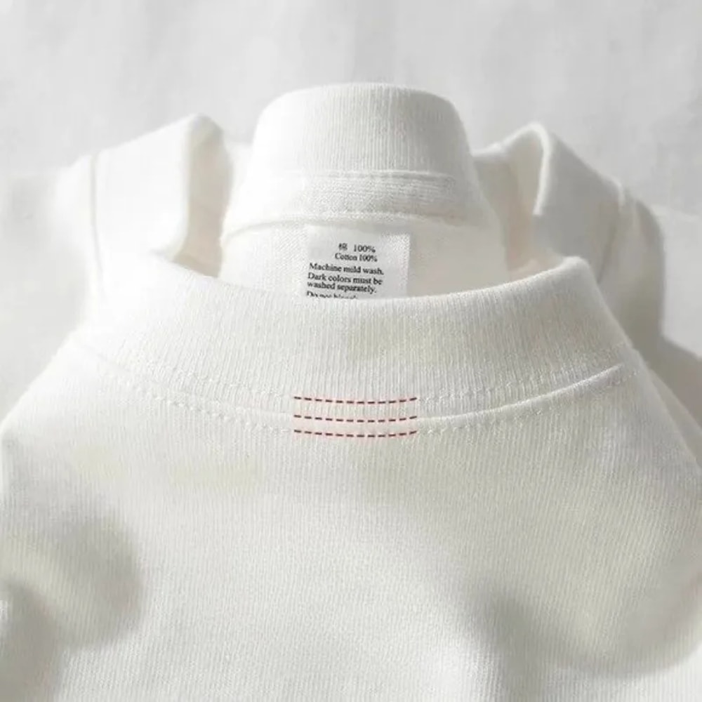 Heavyweight Cotton Mens TShirt Durable Breathable Everyday Round Neck Tee 3