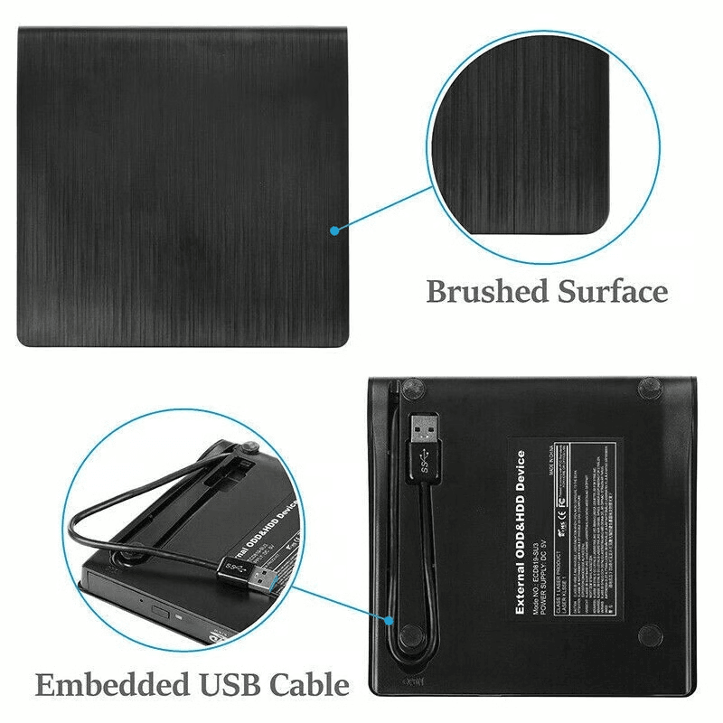 USB 30 Portable DVD Writer External CD DVD Player Burner For Computers 8