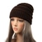 Warm Chunky Knit Beanie Hat For Women Soft Stretch Winter Cap 14