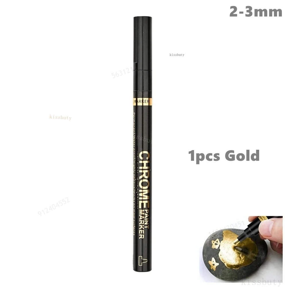 Chrome Reflective Marker Pens Mirror Paint Markers For Car Styling DIY Crafts 7