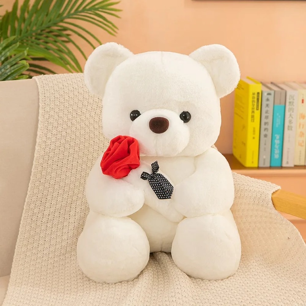 Romantic Valentines Day Teddy Bear With Roses Perfect Gift For Her 9