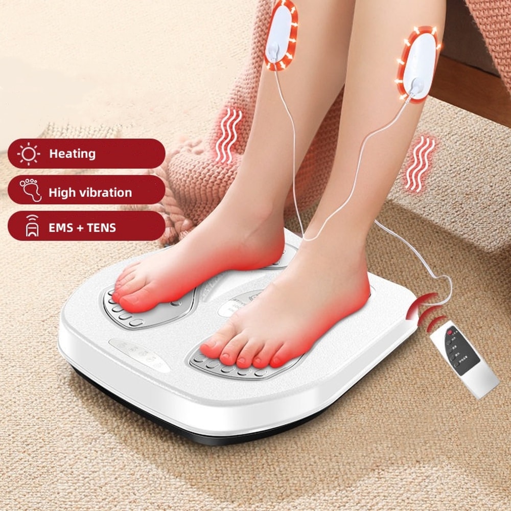 Foot Leg Vibration Trainer With Heat Function Home Circulation Booster Muscle Relaxer 0