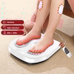 adjustable vibration speed foot & leg trainer with heat, improve circulation & relieve stress