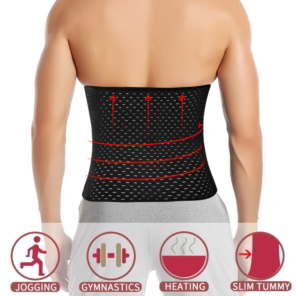 Adjustable Waist Trainer Belt For Men High Compression Body Shaper Tummy Control 3