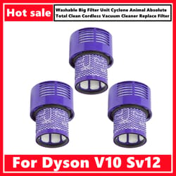 washable hepa filter for dyson v10 & sv12, superior suction & cleaner air