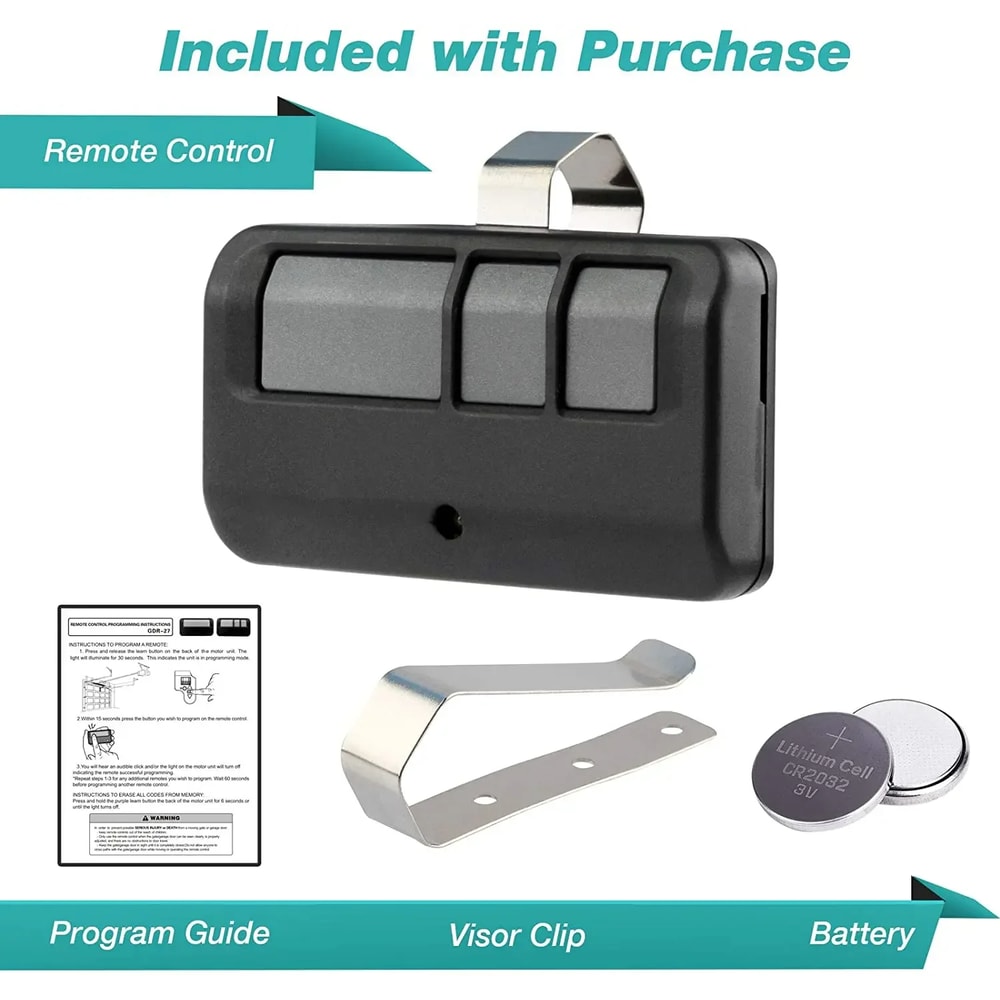 Garage Door Opener Remote 2 Pack for Secure Easy Garage Access Control