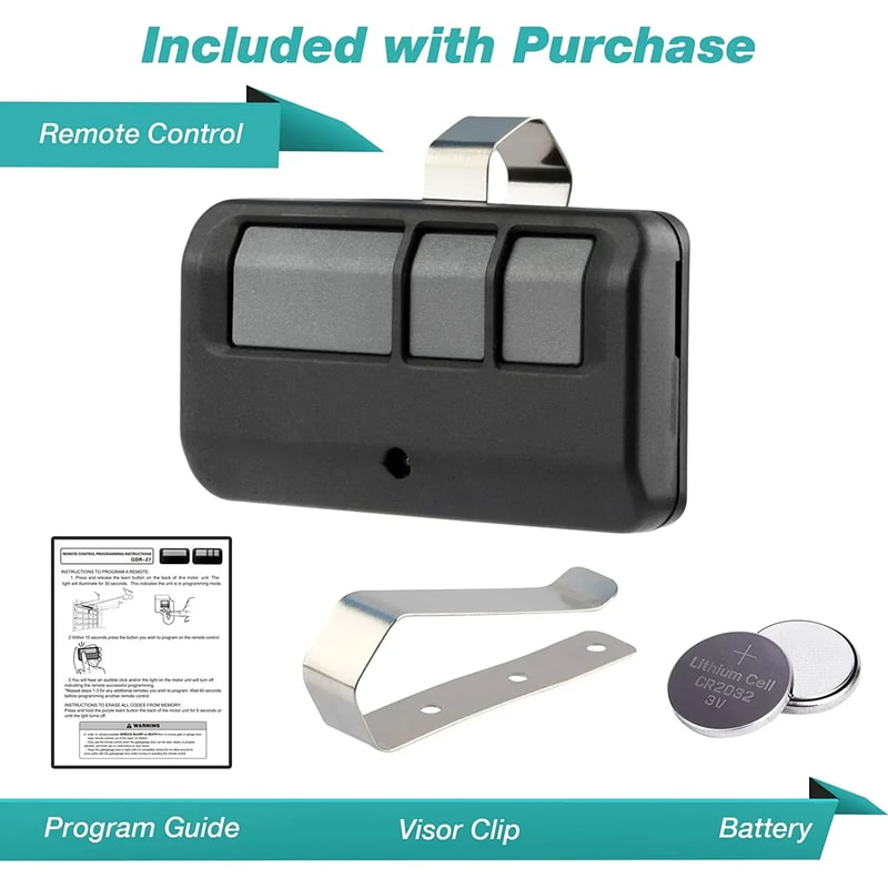 Garage Door Opener Remote 2 Pack for Secure Easy Garage Access Control