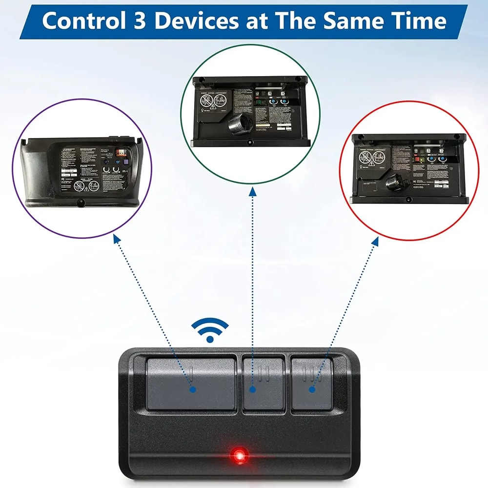 Garage Door Opener Remote 2 Pack for Secure Easy Garage Access Control