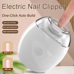 2-in-1 electric nail clipper with led light safe automatic nail trimmer for babies adults and seniors