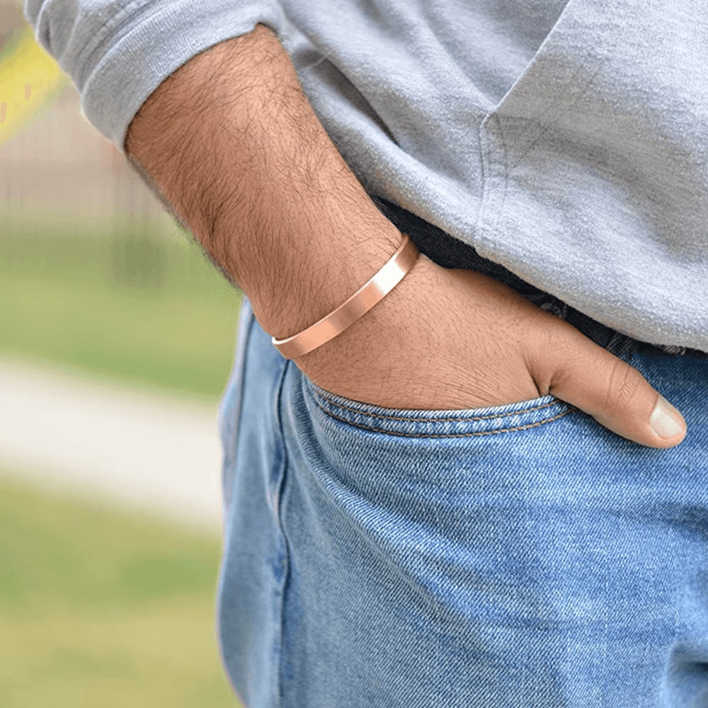 Mens Copper Magnetic Therapy Bracelet For Everyday Style And Comfort 0