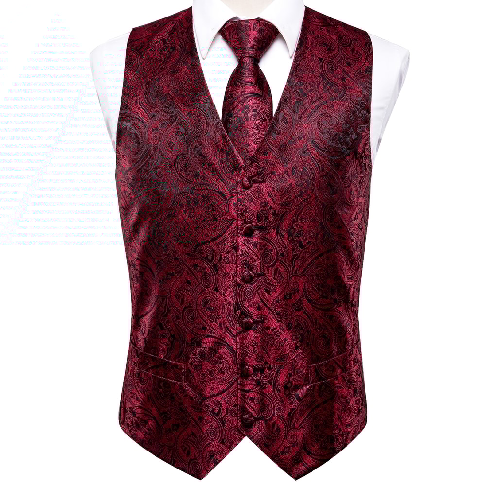 Men Wedding And Party Silk Jacquard Vest Accessory Collection 2
