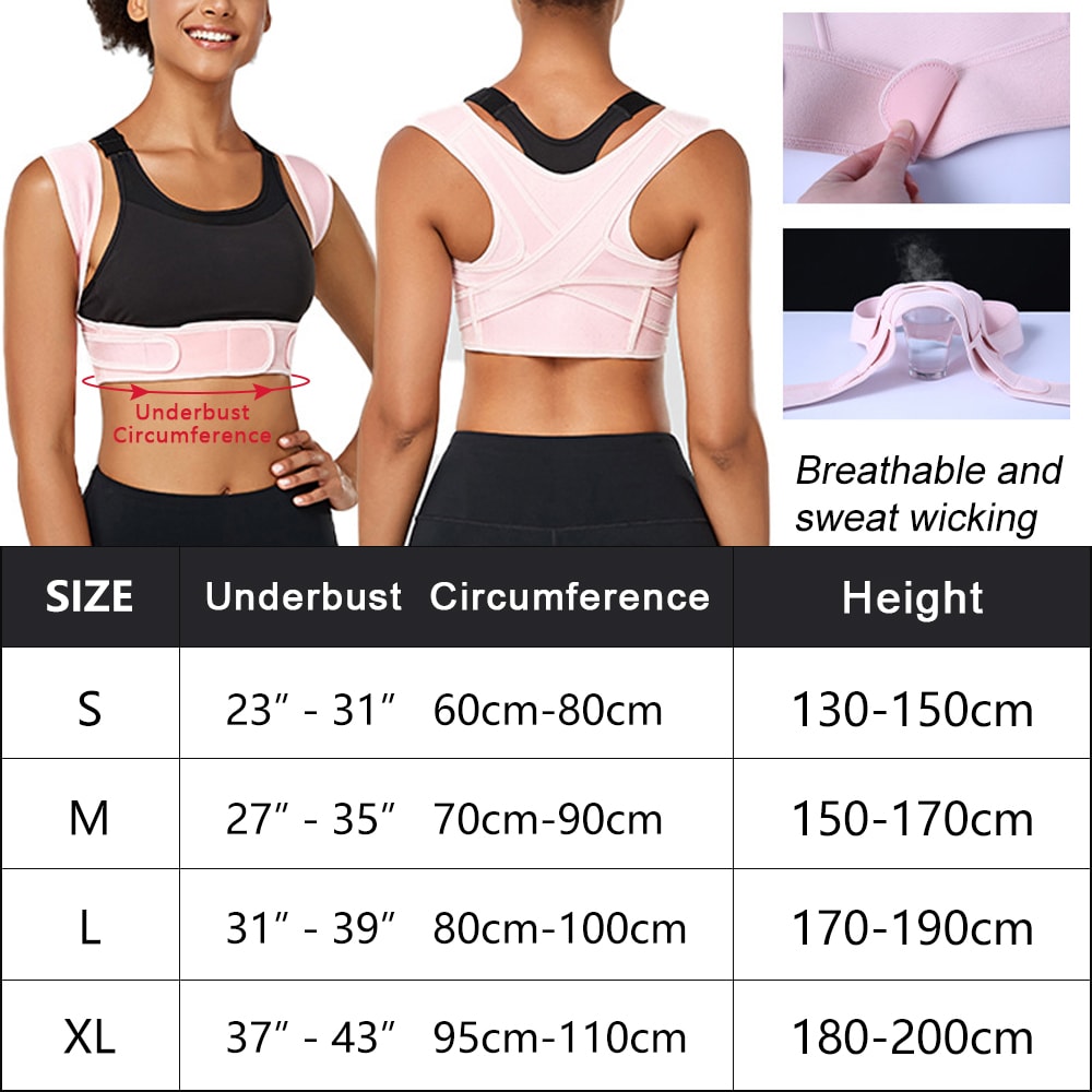 Breathable Posture Corrector Adjustable Upper Back Brace