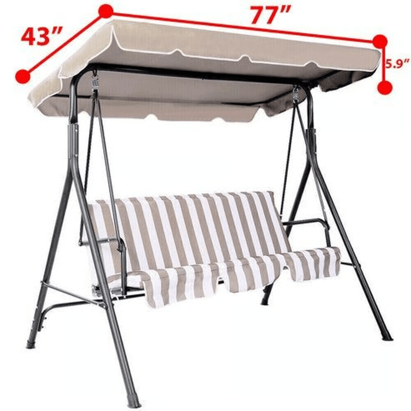 Outdoor Garden Patio Swing Canopy Cover Replacement With Sun UV Protection 9