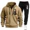 Mens Tracksuit Set with Zip Up Hoodie and Jogger Sweatpants