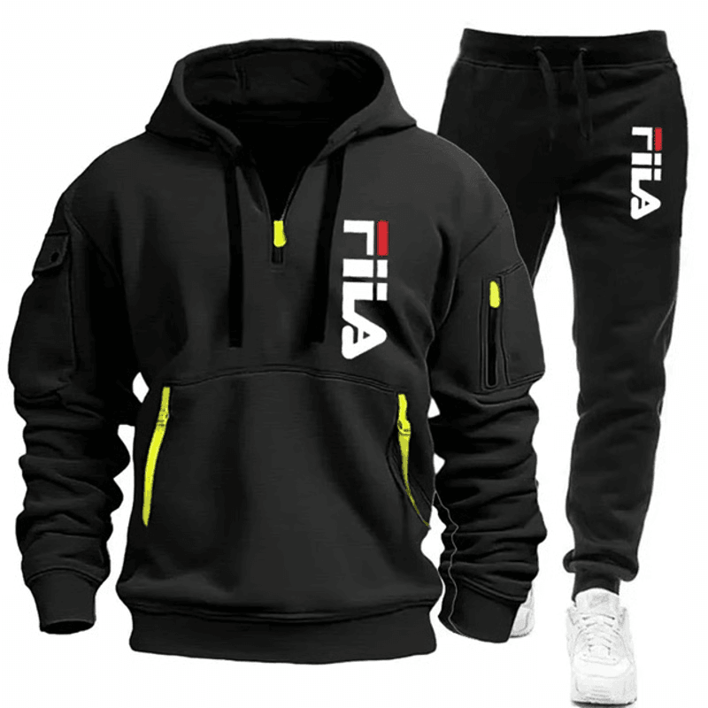 Men Casual Athletic Hoodie And Jogging Pants Set 14