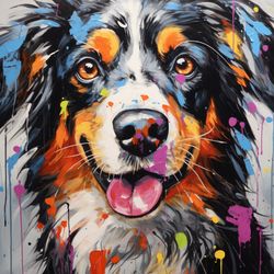 printable digital download abstract animals flowers colorful  620 - file ready print