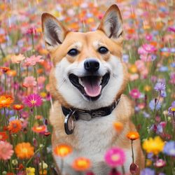 printable digital download abstract animals flowers colorful 532 - file ready print