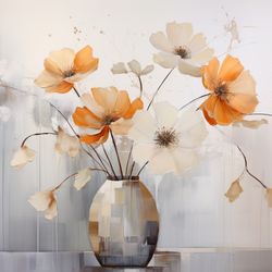 PRINTABLE DIGITAL DOWNLOAD Abstract Flowers Floral Gifts 14 Bedroom Living room Nursery room Clipart JPG