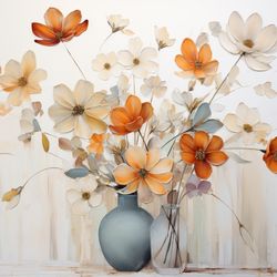 PRINTABLE DIGITAL DOWNLOAD Abstract Flowers Floral Gifts 30 Bedroom Living room Nursery room Clipart JPG