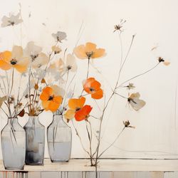 PRINTABLE DIGITAL DOWNLOAD Abstract Flowers Floral Gifts 291 Bedroom Living room Nursery room Clipart JPG