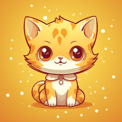 tater tot kitty kawai yellow
