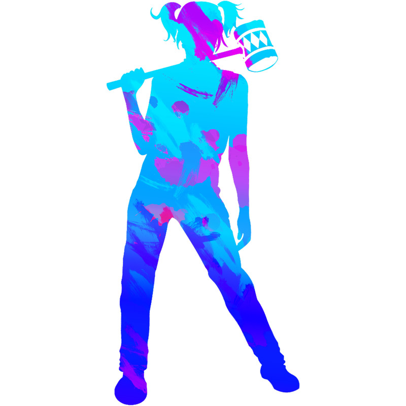Birds of Prey - Harley silhouette paint splatter.png