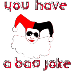 you have a bad joke domino clown look harley quinn