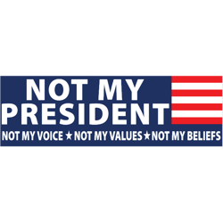 not my president anti biden anti trump bumper