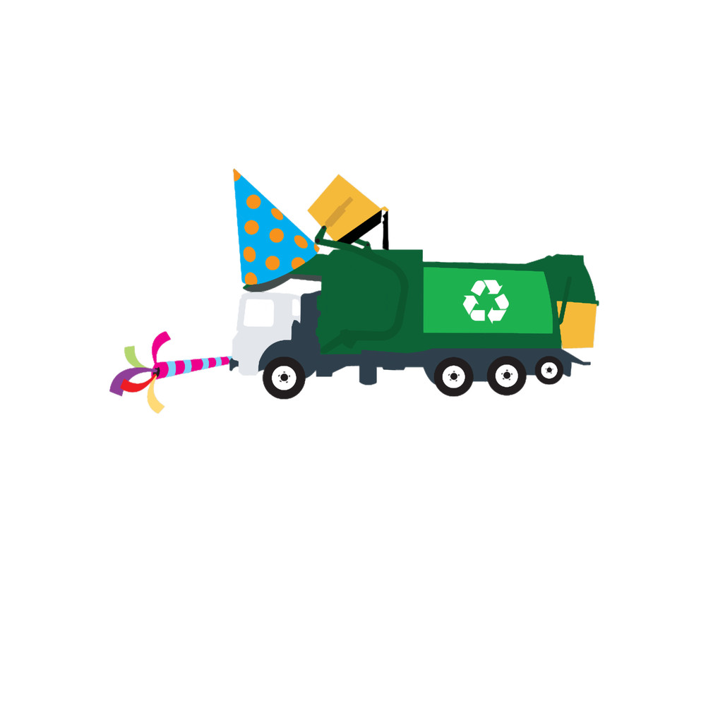 Recycling Garbage Truck Party Pattern.png