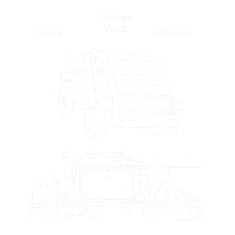 Vintage Garbage Truck Blueprin - Trash Truck Toy Tee.png