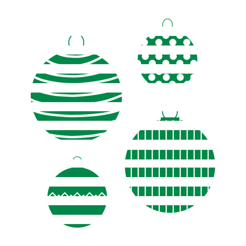 Glasgow Celtic Football Club Green and White Hooped Christmas Bauble Festive Design.png
