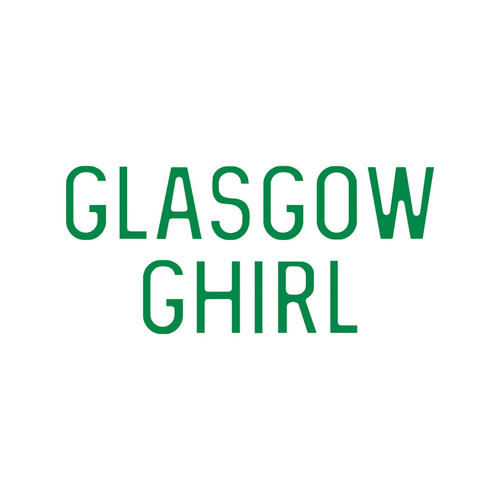 GLASGOW GHIRL, Glasgow Celtic Football Club Green and White Text Design.png