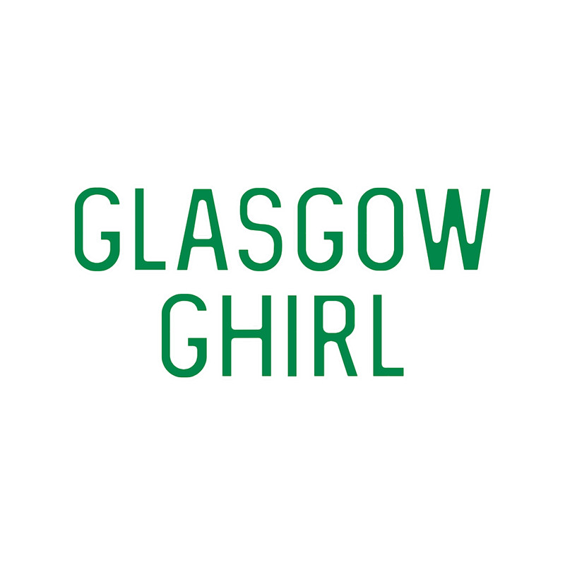GLASGOW GHIRL, Glasgow Celtic Football Club Green and White Text Design.png