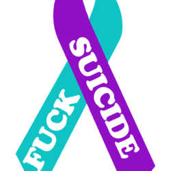 suicide awareness ribbon fuck suicide
